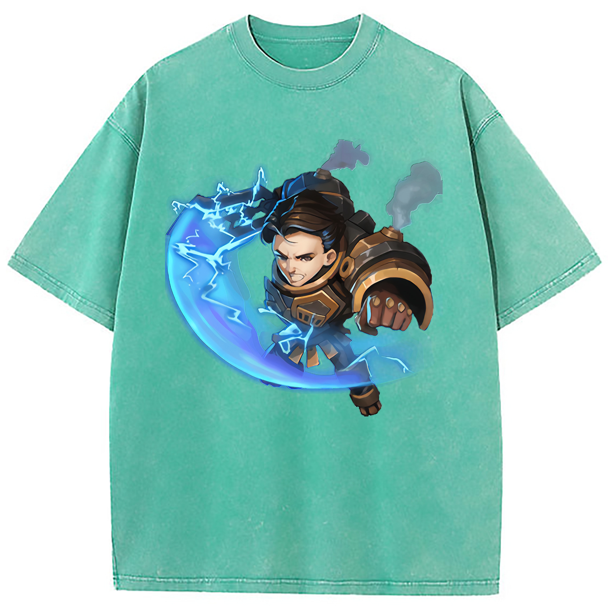 （画像用） リーグ・オブ・レジェンド League of Legends LOL 綿100% ヴィンテージ風 半袖Tシャツ（フロントプリント）